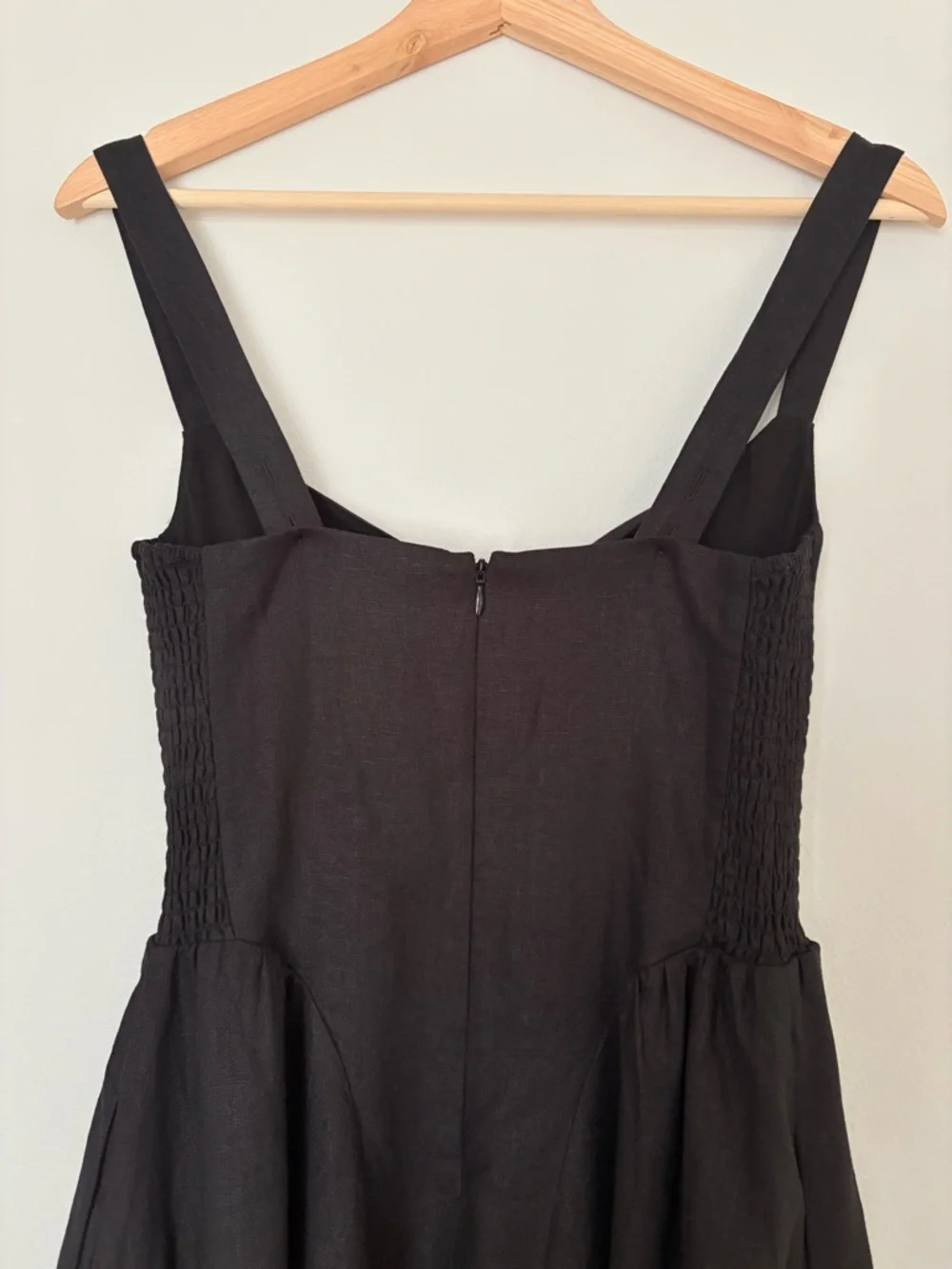 NEW Reformation Birdie Linen Sleeveless Midi Dress Black US 0 UK 4 - Picture 11 of 14